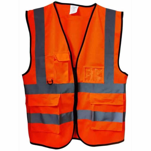 เสื้อจราจรสีส้ม ซิปกลาง
