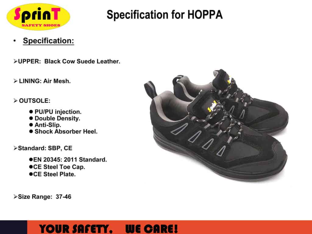 รองเท้าเซฟตี้ ระบายอากาศ HOPPA