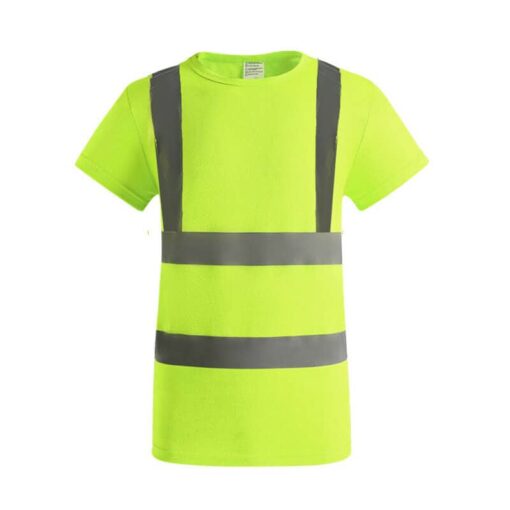 เสื้อยืดสีเขียว สะท้อนแสง