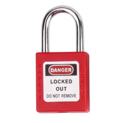 กุญแจนิรภัย Safety Padlock เซฟตี้ ล็อคเอ้าท์ Lockout Tagout (LOTO) สีแดง